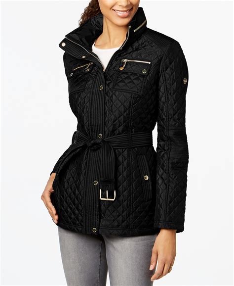 black michael kors outerwear|Michael Kors ladies padded coats.